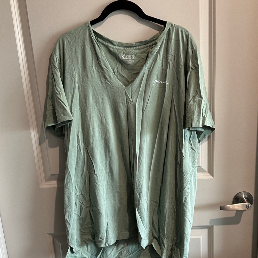 Victoria's Secret Mint Green V-Neck Tee